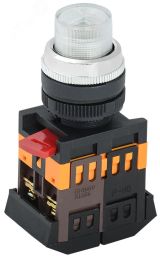 Кнопка ABLFP-22 прозрачная неон 1з+1р BBT20-ABLFP-K08 IEK