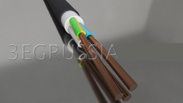 Кабель силовой ППГнг(А)-HF 3х2,5(N, PE) -1 однопроволочный 3EG004017 Триэнергогрупп (3EG)
