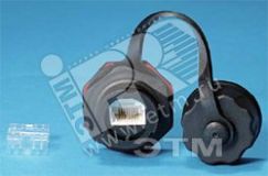 Промышленный модуль Keystone Jack RJ-45 8P8C IP67 категория 6 черный экранированный SH 47448 Hyperline