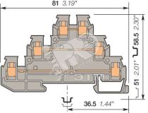 Клемма винтовая 2.5мм.кв. D2.5/6DA 1SNA115541R1100 TE Connectivity (Entrelec,Tyco)