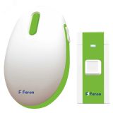 Звонок беспроводной 36 мелодий IP20, 2*1,5V/АА (база), белый/зеленый 23688 FERON