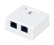 Розетка компьютерная RJ-45(8P8C), категория 6, двойная, внешняя, Dual IDC 7482c Cabeus