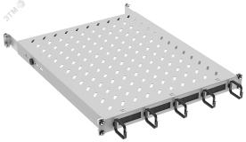 Полка стационарная ITK by ZPAS 19'' 1U с кабельным органайзером и щеточным вводом нагрузка до 120кг 750мм серая ZP-FS35-U-1U-78 ITK