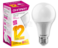 Лампа светодиодная LED 12вт E27 теплый 19627 ОНЛАЙТ