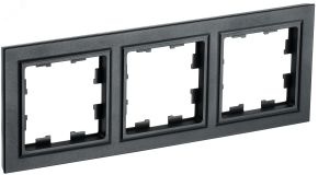 BRITE Рамка 3 поста РУ-3-БрЧ черный BR-M32-K02 IEK