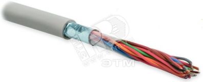 Витая пара. экранированная F/UTP. категория 3. 25 пар (24 AWG). одножильный (solid). экран - фольга. PVC. 20C - +50C. серый 19960 Hyperline