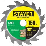 Диск пильный FAST 150 x 20/16мм 16T 3680-150-20-16_z01 STAYER