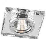 Светильник ИВО-50w 12в G5.3 квадратный серебро 18637 FERON
