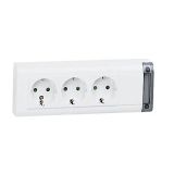 Блок розеток тройной с заземлением 16А белый 050625 Legrand