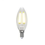 Лампа светодиодная. Форма ''свеча'', прозрачная. Air. (4000K). LED-C35-6W/NW/E14/CL GLA01TR UL-00002198 Uniel