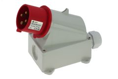 Вилка настенная 32A/400V/3P+E/IP44 00-00032407 INPIN