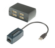 Удлинитель USB 2.0 1хRJ45, 4хUSB-A, до 480 Мб/с до 60 м 00010303 SC&T