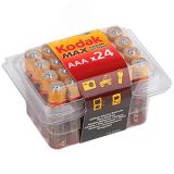 Батарейка LR03-24 plastic box MAX SUPER Alkaline [24 3A PVC] (24/480/33600) Б0014326 KODAK