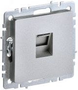 BRITE Розетка компьютерная RJ45 кат.5E РК10-БрА алюминий BR-K10-1-K47 IEK