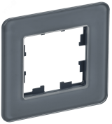 BRITE Рамка 1 пост РУ-1-2-Бр стекло графит RE IEK BR-M12-G-41-K53 IEK