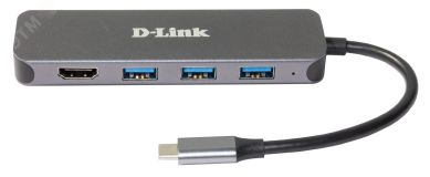 Разветвитель USB 1хUSB Type-C, 3хUSB 3.0 Type-A, 1хUSB Type-C/PD 3.0, 1хHDMI 135513 D-Link