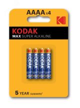 Батарейка LR61-4BL MAX SUPER Alkaline [K4A-4] (120/960/38400) Б0046504 KODAK