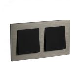 Рамка двухпостовая ATLASDESIGN NATURE, МЕТАЛЛ ЛАТУНЬ ATN312202 Systeme Electric