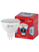 Лампа светодиодная ECO LED MR16-7W-840-GU5.3 (диод соф 7Вт нейтр GU5.3) (1/10/200) (10/200/5600) Б0050185 ЭРА