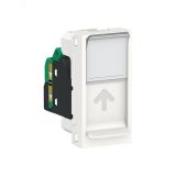 Розетка UNICA MODULAR компьютерная RJ45 одиночная категория 5е UTP 1 модуль белый