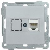 РK10-1-Б Розетка компьютерная RJ45 Cat5e BOLERO серебрянная IEK