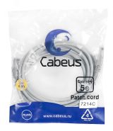 Патч-корд U/UTP, категория 5е, 2xRJ45/8p8c, неэкранированный, серый, PVC, 3м 7214c Cabeus