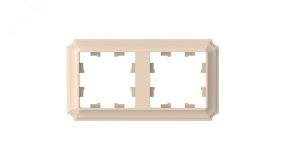 ATLASDESIGN ANTIQUE 2-постовая рамка, универсальная, ПЕСОЧНЫЙ ATN101202 Systeme Electric