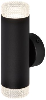Светильник настенный WL50 BK/TR 2*GU10 2*12Вт IP20 черный, прозрачный Б0061194 ЭРА