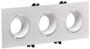 LIGHTING Светильник 4103 встраиваемый под лампу 3хMR16 квадрат пластиковый белый IEK LT-UVB0-4103-GU05-3-K01 IEK