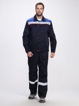 Костюм Фаворит-2 СОП усиленный IMP (тк.Смесовая,210) п/к, т.синий/васильковый/красный, р. 60-62/194-200 87488907016 Факел