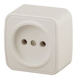 Розетка 2P, 16A-250В, ОУ, Polo, сл.кость, 3-201-02 Б0036124 ЭРА