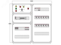 Щит управления электрообогревом DEVIBOX HR 12x1700 D850 (в комплекте с терморегулятором) DBR008 DEVIbox