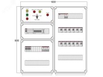 Щит управления электрообогревом DEVIBOX HR 12x2800 D850 (в комплекте с терморегулятором) DBR020 DEVIbox