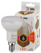 Лампа светодиодная LED R50-6W-827-E14 (диод, рефлектор, 6Вт, тепл, E14 (10/100/2800) Б0028489 ЭРА
