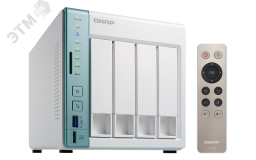 Сетевое хранилище 4 отсека 3,5''/2,5'', Intel Celeron N3060 1,6 ГГц, 1 ГБ DDR3L D4 Pro QNAP