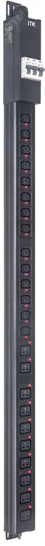 Блок распределения питания ITK BASE PDU PV1113 29U 3ф 32А 14C13 10C19 3м IEC60309 BS-PV42-14C13-10C19-13 ITK