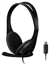 Гарнитура накладная HU-9, кабель 1.8м, USB, черный 1530266 A4Tech