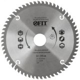 Диск пильный для циркулярных пил по алюминию 190 х 30/20 х 60T 37788 FIT