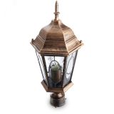 Светильник НТУ-60w на трубу Е27 IP44 черное золото 11329 FERON