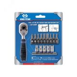 Набор вставок (бит) и головок с трещоткой 1/4', TORX, HEX, PH, 15 предметов 2515MR King Tony