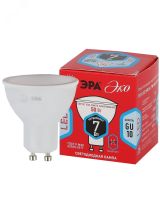 Лампа светодиодная ECO LED MR16-7W-840-GU10 (диод соф 7Вт нейтр GU10) (1/10/200) (10/200/6000) Б0050184 ЭРА