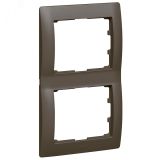 Galea Life Рамка 2 поста вертикальная dark bronze 771206 Legrand
