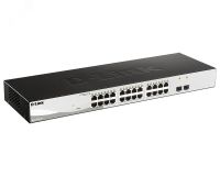 Коммутатор управляемый L2 24 порта 10/100/1000 Мб/с, 2хSFP 1000 Мб/с 129487 D-Link