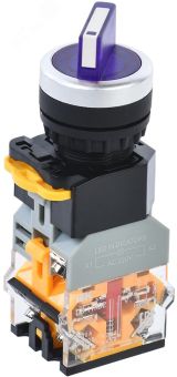 Переключатель D8-11XD2 2 полож. 1з+1р с подсвет. синий BSW30-11XD2-3-14-2-K07 IEK