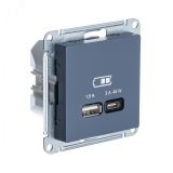ATLASDESIGN USB РОЗЕТКА A + тип-C 45W высокоскор.заряд. QC,PD, механизм, ГРИФЕЛЬ ATN000729 Systeme Electric