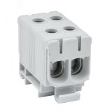 Клемма силовая вводная двойная КСВ 16-50 серая PROxima plc-kvs2-16-50-grey EKF