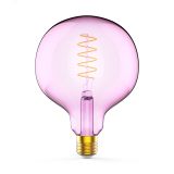 Лампа светодиодная филаментная LED 5 Вт 190 лм 1800К AC185-265В E27 шар G125 теплая розовая колба Black Filament Gauss 1011802105 GAUSS