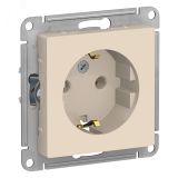 Розетка ATLASDESIGN с заземлением 16А механизм бежевый ATN000243 Systeme Electric