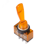 Тумблер 12V 20А (3c) ON-OFF однополюсный с желтой подсветкой, REXANT 36-4372 REXANT