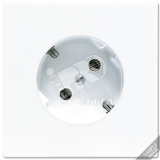 Розетка штепсельная SCHUKO 16A 250V с поворотом на 45 гр. светло-серая LS520-45LG JUNG